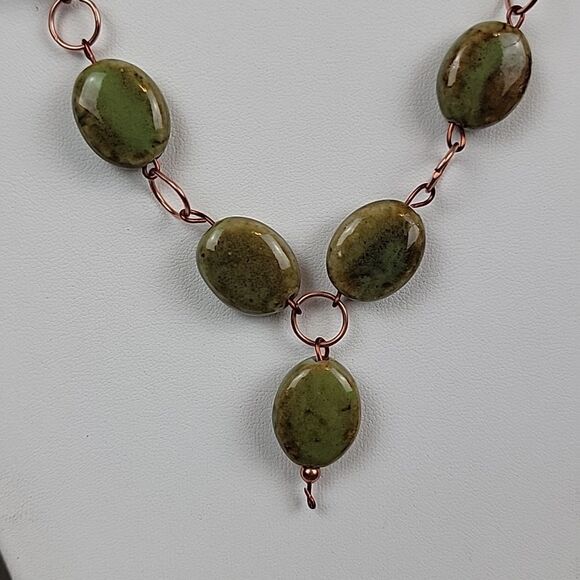 Stone drop necklace length inches 26 - Picture 2 of 6